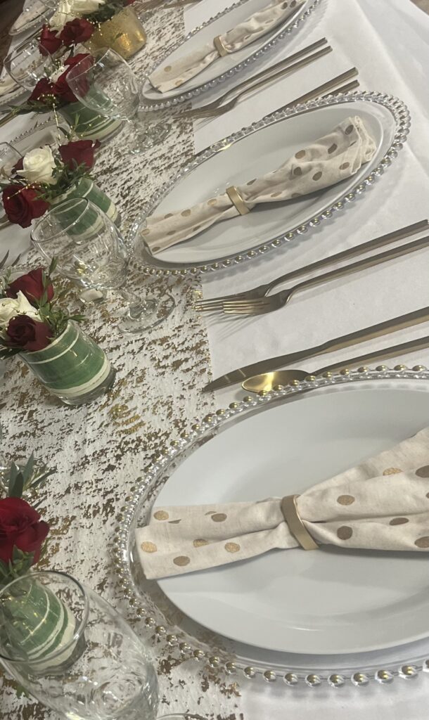 Intimate floral arrangement at a celebration of life